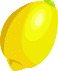 lemon single fruit. vector illustration. healthy fresh and sweet food design.