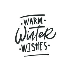 Christmas quote "Warm winter wishes"