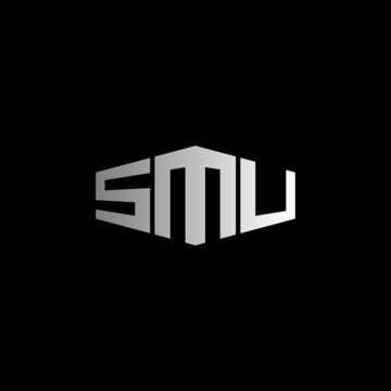 SMU Letter Initial Logo Design Template Vector Illustration