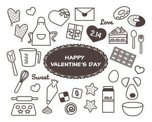 バレンタイン　イラストセット