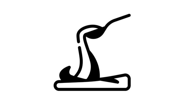 maltodextrin molasses animated line icon maltodextrin molasses sign. isolated on white background