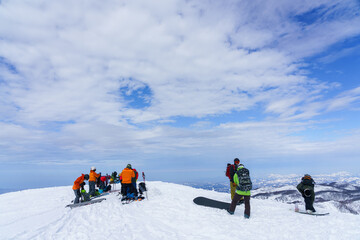 山スキー　信州鍋倉山山頂
