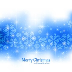 Merry christmas snowflake card winter background vector