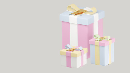Set of gifts box. Collection realistic vector gift presents. Christmas gifts. 3d illustration.
