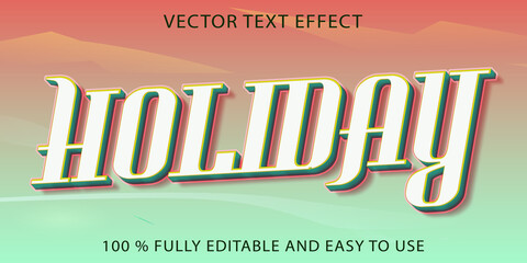 holiday vector text effect