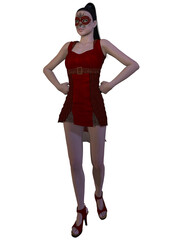 Fototapeta premium 3d illustration of an female super hero