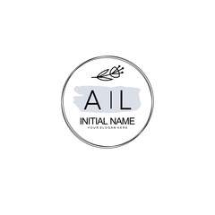 AL Hand drawn wedding monogram logo	
