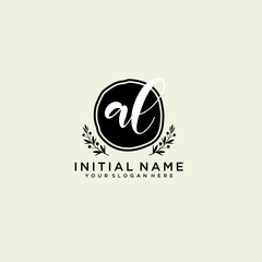 AL monogram logo template vector