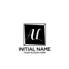 AL monogram logo template vector