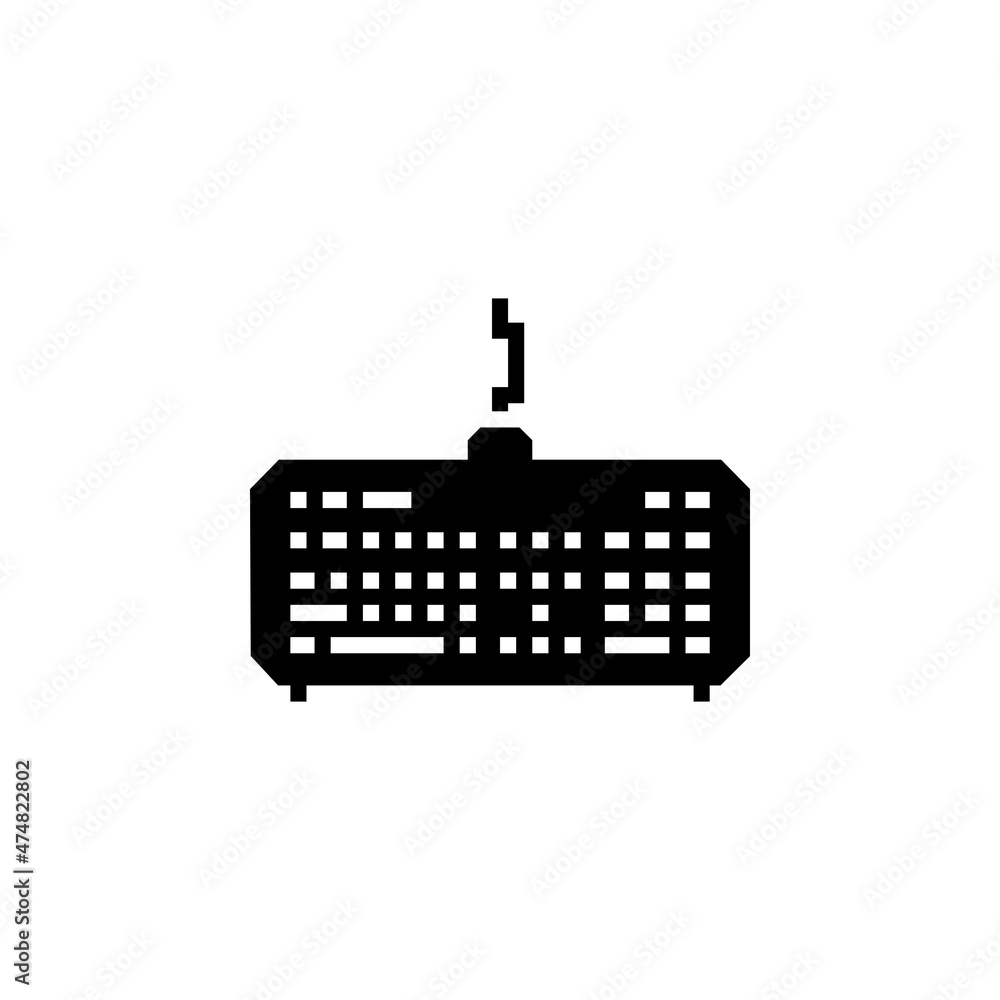 Poster keyboard vector icon. computer component icon solid style. perfect use for logo, presentation, websi