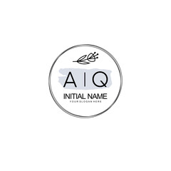 AQ Hand drawn wedding monogram logo	