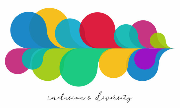 	
Inclusion and diversity infographic vector set, people vector logo for website	
