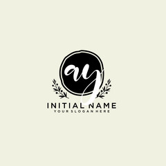 AY monogram logo template vector