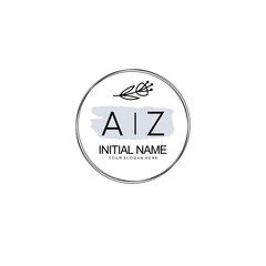 AZ Hand drawn wedding monogram logo	
