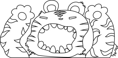 かわいくて面白い虎のマスコットキャラクター