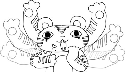 かわいくて面白い虎のマスコットキャラクター