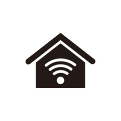 house wifi included icon, simple modern digital technology flat design, wi-fi included concept vector for app ads web 