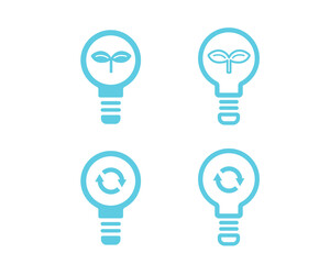 環境アイコン　エコロジー　ひらめき　発想　アイデア　SDGs