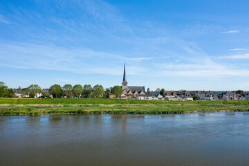 A church in the town of Sully sur Loire in Europe, in France, in the Center region, in the Loiret,...