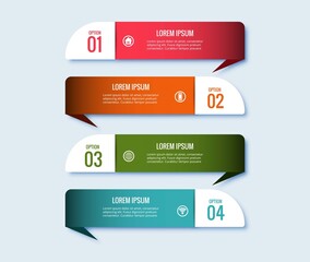 Infographic steps concept creative banner design