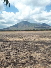 volcanic landscape in island