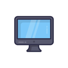 Monitor icon in vector. Logotype;