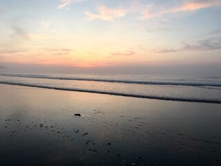 Sunrise over the Atlantic Ocean at Hampton Beach