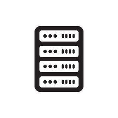 Server rack icon in vector. Logotype;