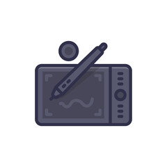 Pen Tablet  icon in vector. Logotype;