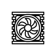 Heat Sink icon in vector. Logotype;