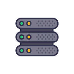 Server icon in vector. Logotype;