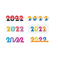 2022 new year icon vector illustration concept