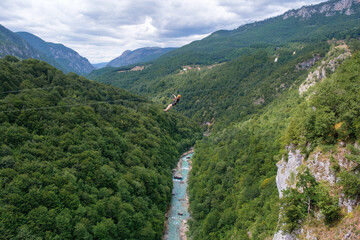 Fototapeta na wymiar Durmitor National Park is located in northwestern Montenegro within the Dinaric Alps. As the largest national park in Montenegro