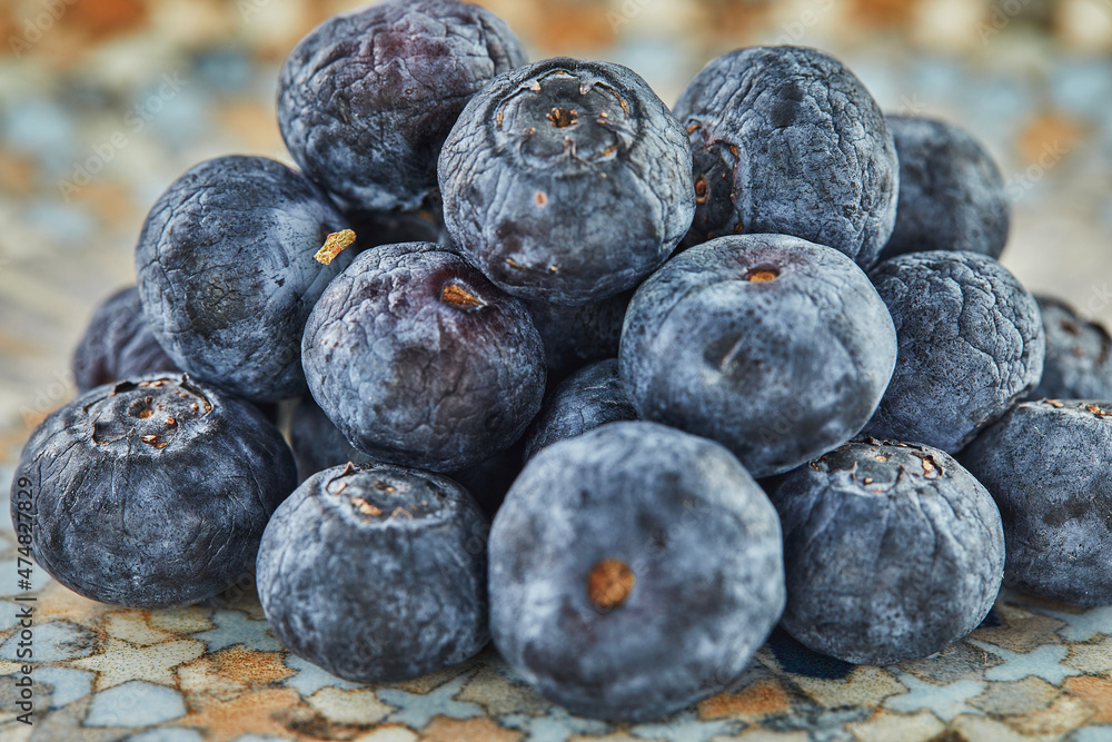 Canvas Prints Blueberries are on the plate ready to eat