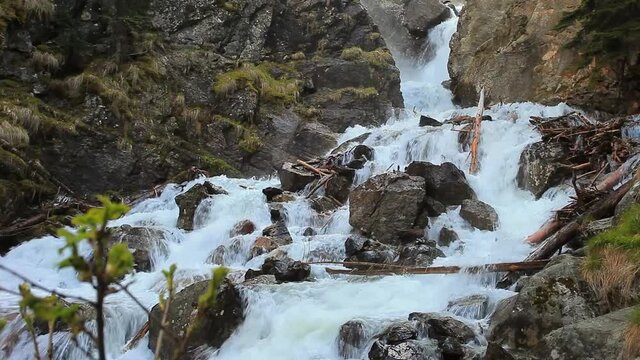 Lower falls in Yellowstone River and the amazing Grand Canyon of the Yellowstone in Yellowstone National Park, Wyoming.