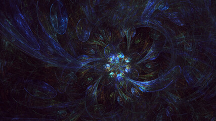 Fototapeta na wymiar 3D rendering abstract multicolor fractal light background