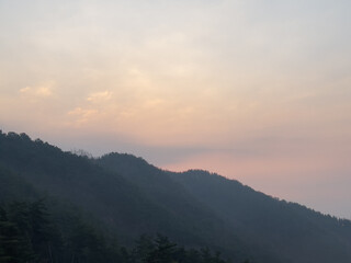 sunrise in the mountains