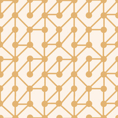 lines and dots geometrical seamless pattern with points connected by line in different directions, trendy urban industrial background