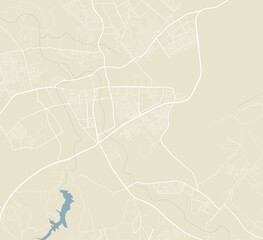 Khamis Mushait vector map. Detailed map of Khamis Mushait city administrative area. Cityscape urban panorama.