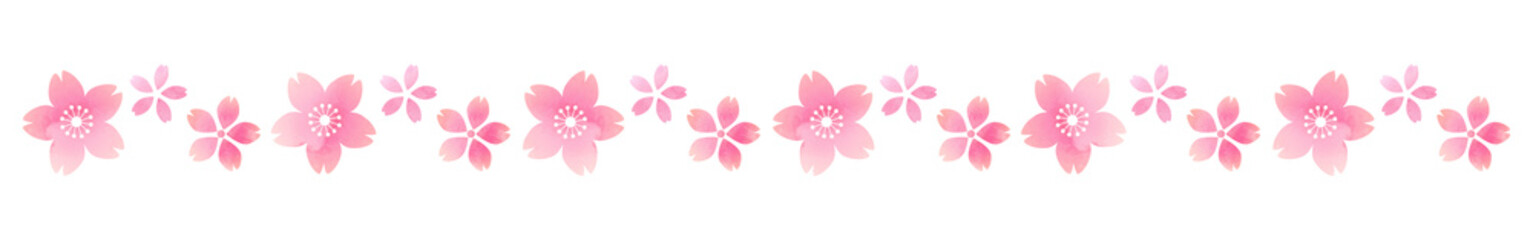 桜の罫線のベクターイラスト(ライン,線)