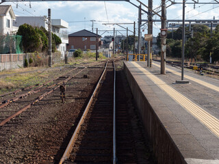 Fototapeta na wymiar 銚子電鉄銚子駅の風景