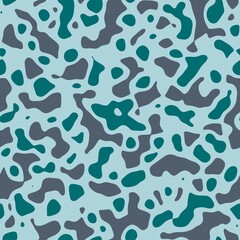 Seamless abstract non print resembling strange colored animal skin surface pattern design for print. High quality illustration. Psychedelic repeat minimal dot swatch for apparel, textile or background
