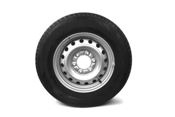 car wheel isolated on white background