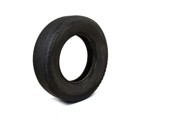 car tire isolated on white