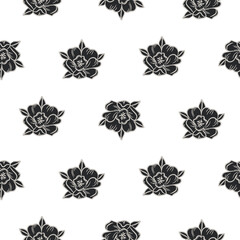 Flower silhouettes for simple wallpaper design print or wrap paper.