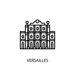 Fototapeta premium Versailles, France, Paris, Outline Illustration in vector. Logotype