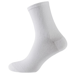 white long sock for sports, with a massage effect, on a white background