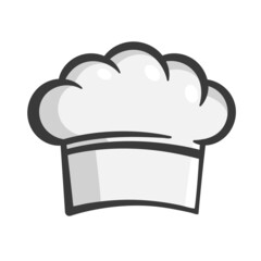 toque chef hat vector illustration Flat design style Logo Icon baker's cap  Clipart - obrazy, fototapety, plakaty