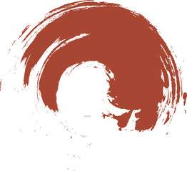 和風　円　筆　赤