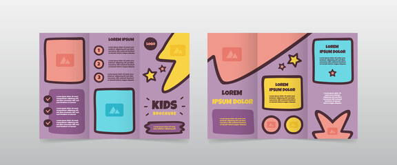playful trifold kids brochure template